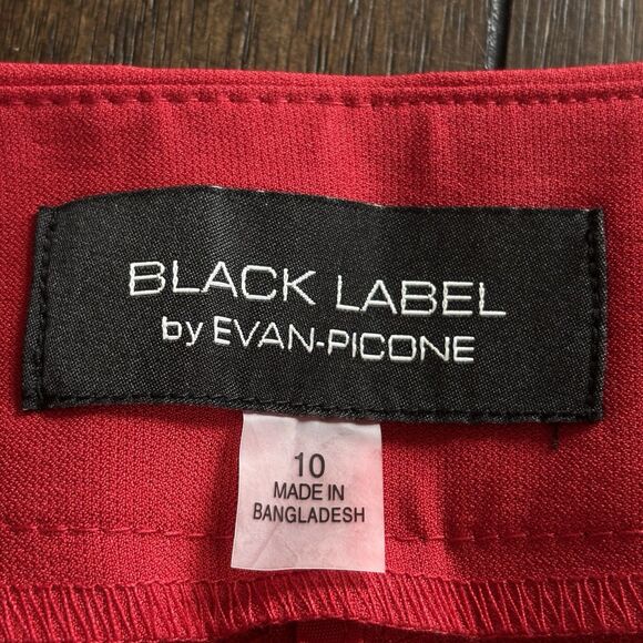 NEW Black Label Evan Picone Pant Suit Size 10 Pants 12 Jacket Fire Red BEAUTIFUL - Picture 16 of 16